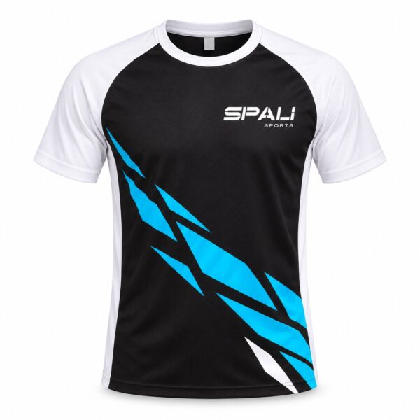 Camiseta Angular en negro/blanco, vista delantera