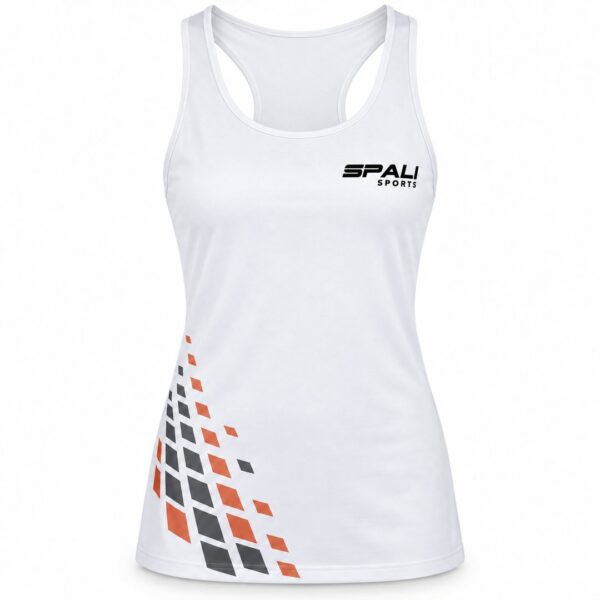 Camiseta de tirantes Trama en blanco, vista delantera