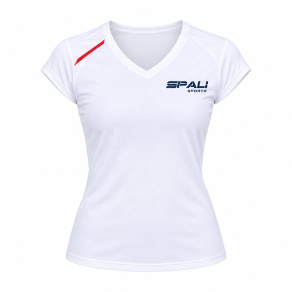 Camiseta Escalas blanca en blanco, vista delantera